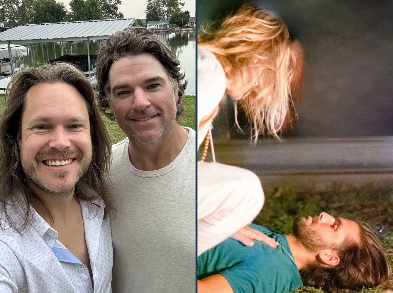 Jeff working with a man through something hard, and with Alex after his immersion